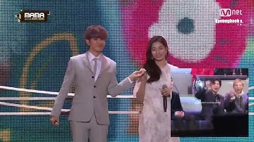 161202 EXO 엑소 Reaction to Dream - Baekhyun x Suzy @ 2016 MAMA Mildred ReMasterson