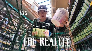 what i actually spend in a week living in San Francisco grocery haul home cafe breakdown
