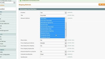 Magento Royal Mail rates extension from Webshopapps - great flexibility