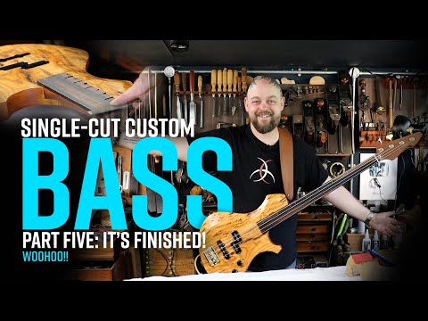 Completing a Custom Bass Guitar from Scratch 5 | Fret Markers, Hardware & Strings - It is finished!