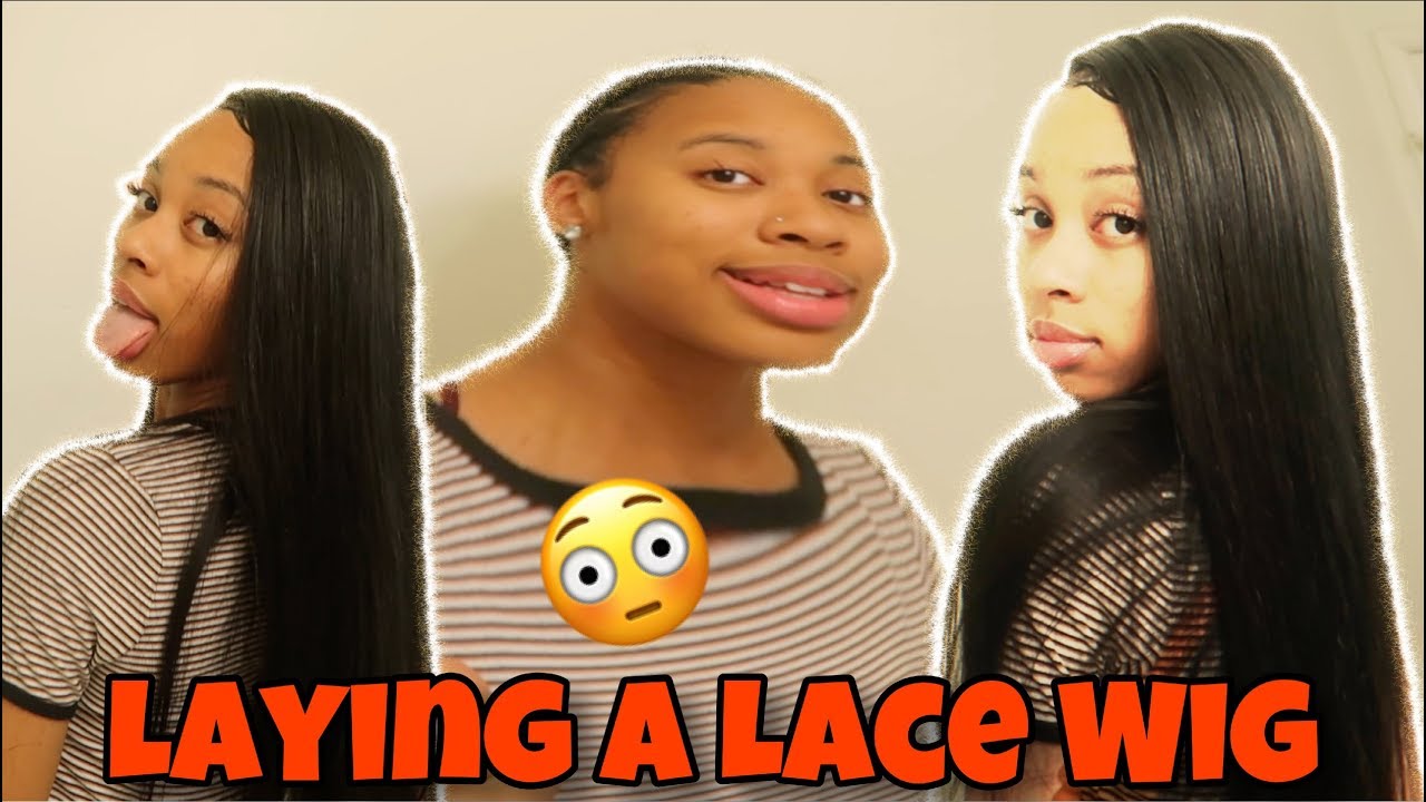 LAYING A WIG W/ NO WIG CAP OR BLEACHED KNOTS | Human Hair Lace Wig | TayPancakes