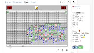 Minesweeper game review: 136% Efficiency expert by Luna