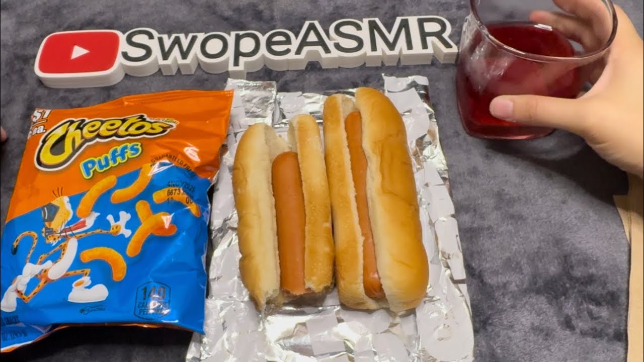ASMR Hotdog & Cheeto Puffs Story time 