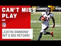 Justin Simmons' Interception & BIG Return!