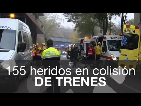 155 pasajeros heridos en un choque de trenes en Montcada, Barcelona