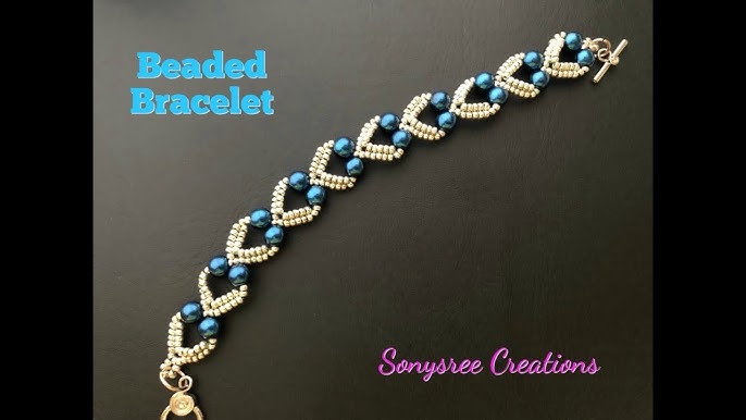 Learn from #Beebeecraft how to make #beaded #bracelet with #metalfindings.