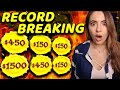 RECORD BREAKING 6 HANDPAY JACKPOTS on High Limit DRAGON CASH!