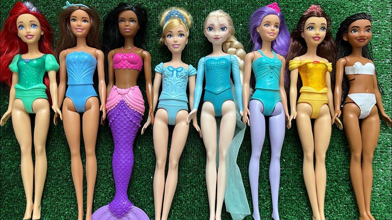 Disney Princess Doll Makeover ~ DIY Miniature Ideas for Barbie   Wig, Dress, Faceup, and More! DIY 3