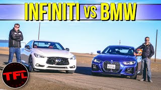Can A 2021 BMW 430i Take On The More Powerful Infiniti Q60 Red Sport And WIN? Hot or Not