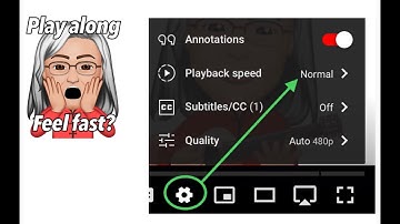 How to change playback speed for a play along lesson