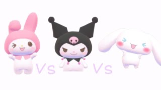 My melody vs Cinnamoroll vs Kuromi / what sanrio character are you? Pick one kick one pick one side