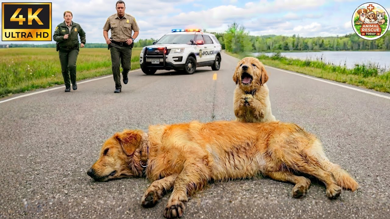 Щенок умоляет о помощи, чтобы спасти свою маму – Спасение собаки-матери, застрявшей в грязи!