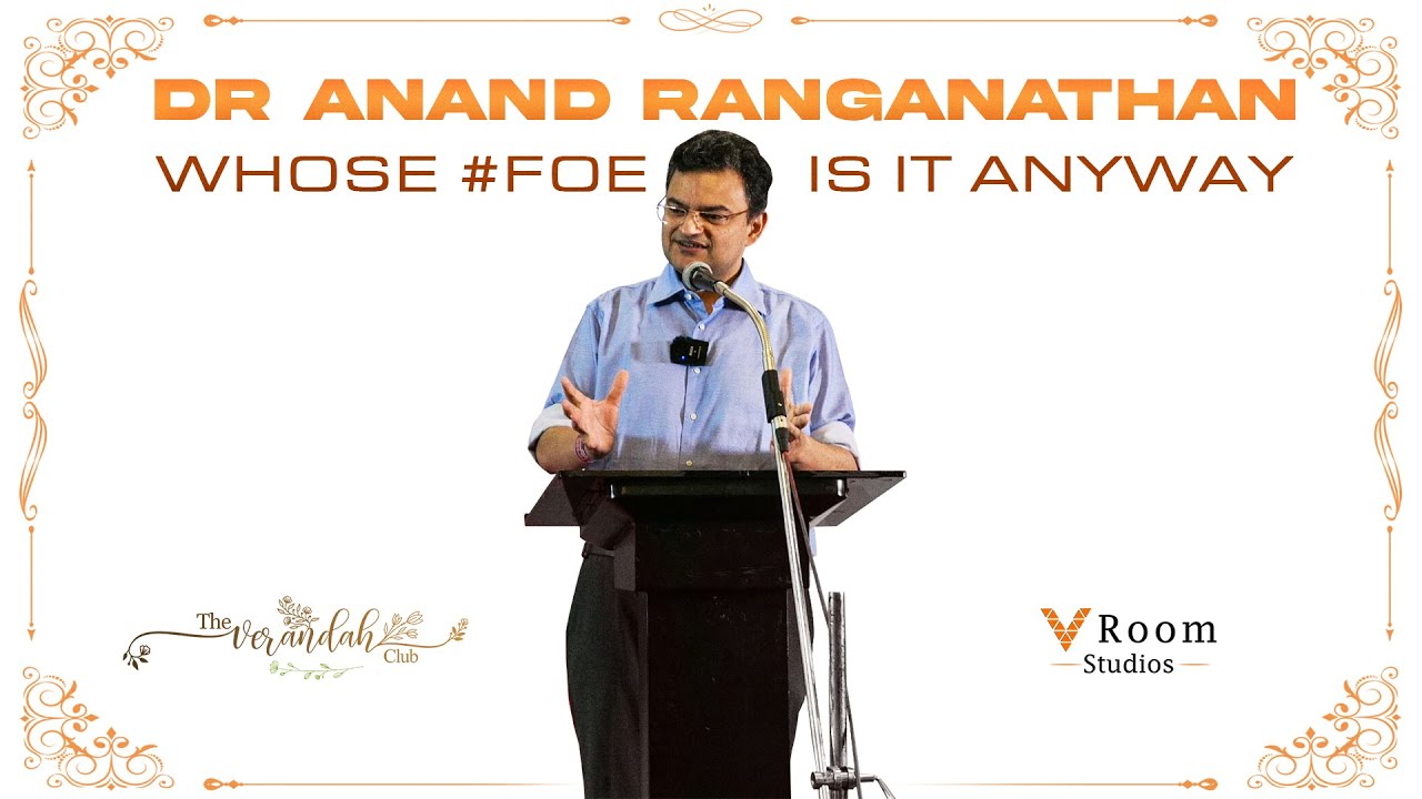 Anand Ranganathan |  Western Ghats Lit Fest 2022 | The Verandah Club | Coimbatore