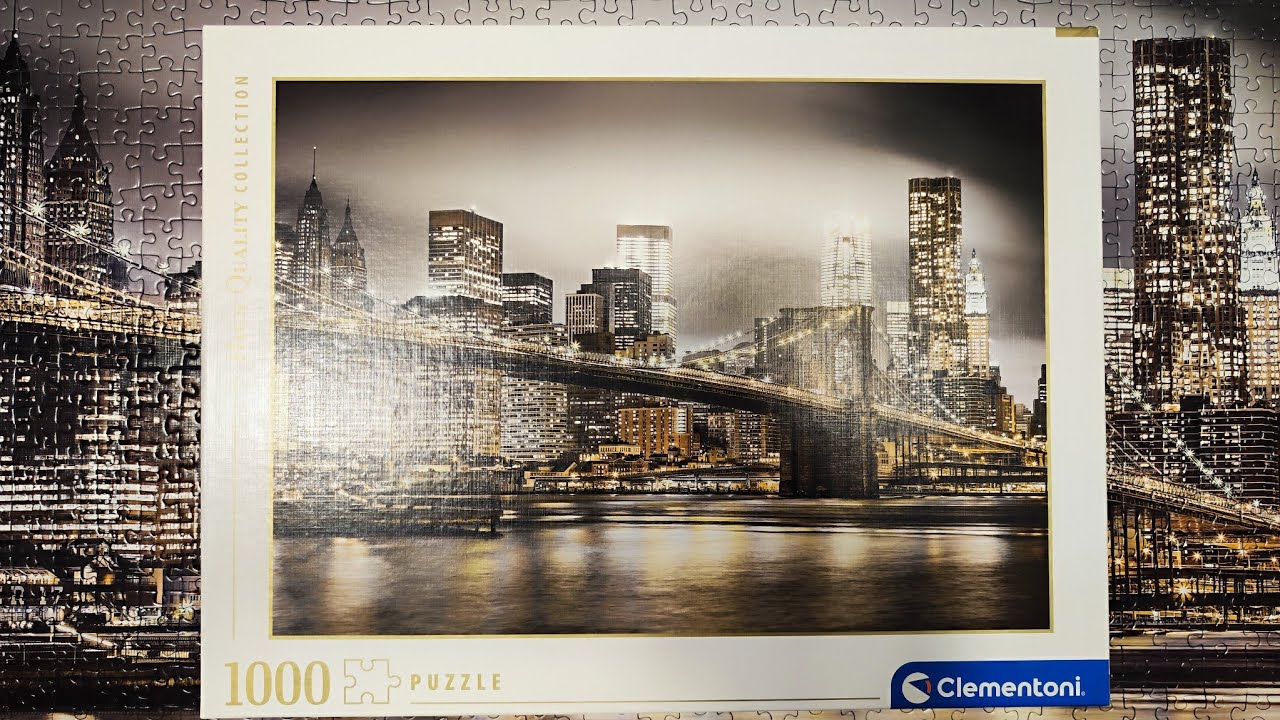 New York Skyline (Clementoni 1000 pieces) time lapse - YouTube