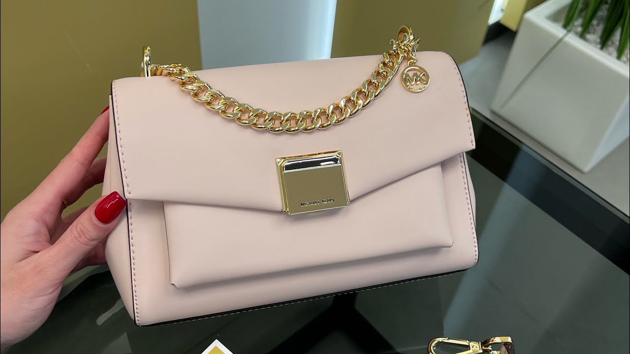 MICHAEL KORS Lita Medium Leather Crossbody Bag (powder blush) YouTube