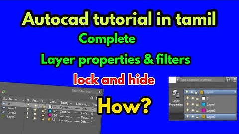 Autocad tutorial in tamil-Layer properties in tamil-civil tamil