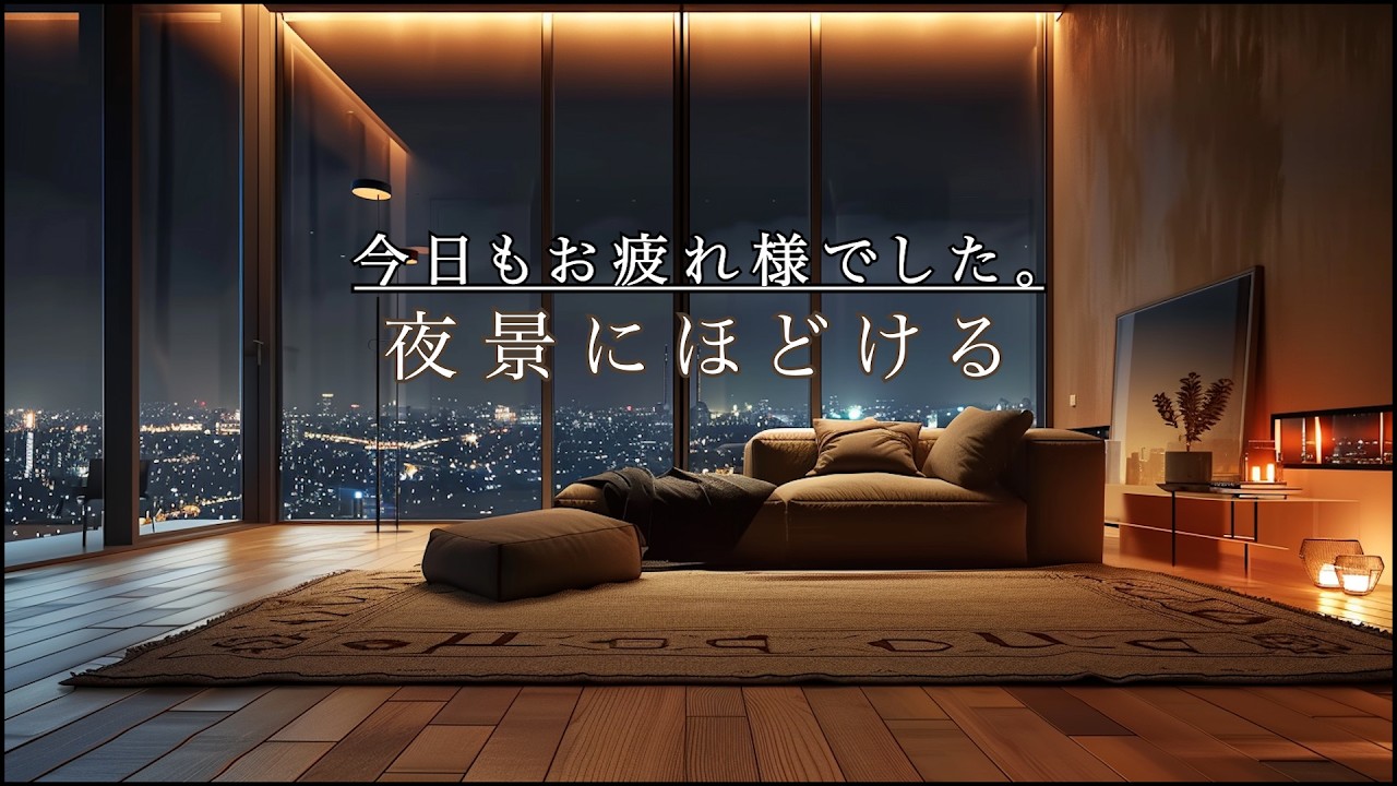 【癒やしBGM】今日もお疲れ様でした｜夜景にほどける大人の癒やし（ジャズピアノ）