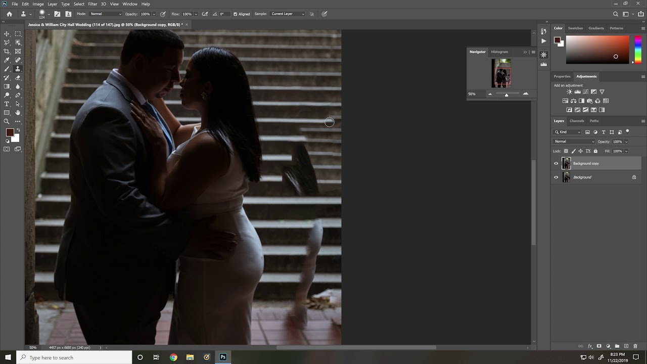 Wedding Shoot Bethesda Terrace | Photoshop Editing Time-lapse