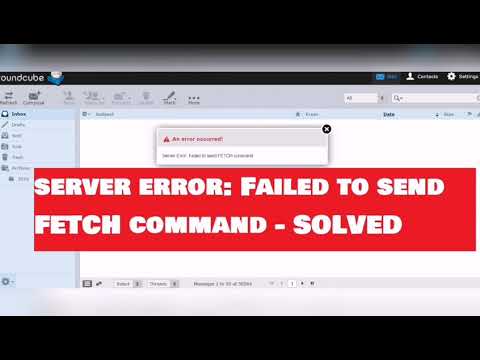 Server error: Failed to send FETCH command / unable to load mail - SOLVED on synology NAS