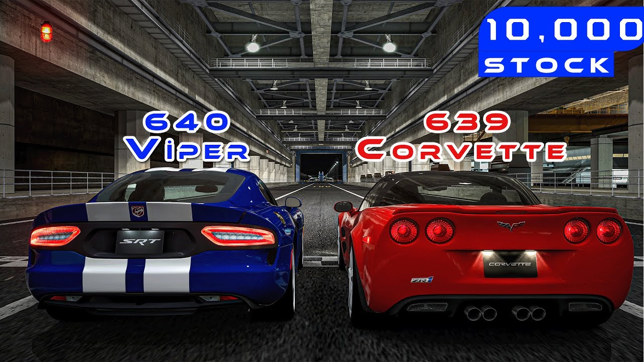Viper VS Corvette [STOCK] [ GRAN TURİSMO 6 - DRAG RACE 10 KM ]