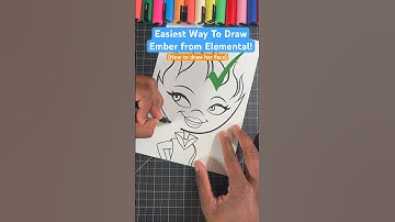 Easiest Way To Draw Ember ! 😍 Elemental Movie #art #drawing #shorts