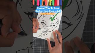 Easiest Way To Draw Ember ! 😍 Elemental Movie #art #drawing #shorts image