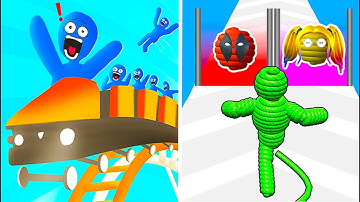 Rope Man Run Vs Runner Coaster 🤧😷🤒🤕 Walkthrough All New Max Update Mobile Gameplay FL21347