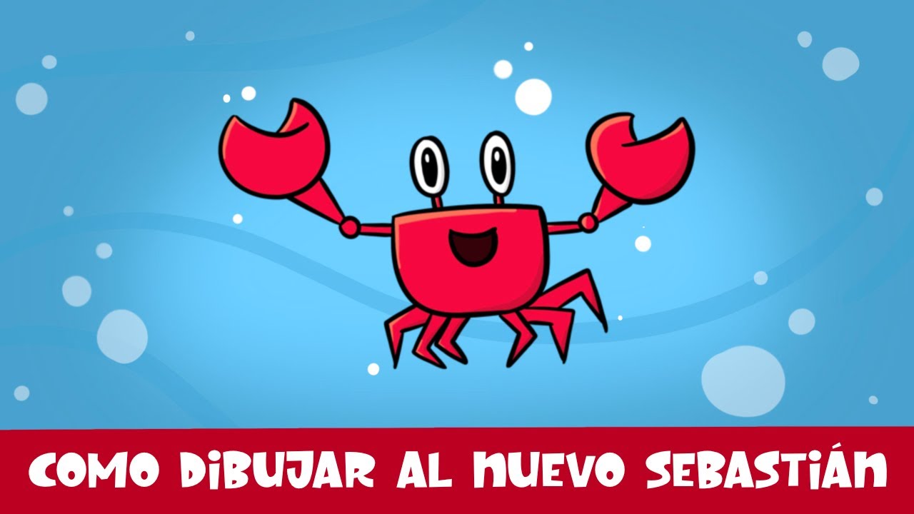 Como dibujar al nuevo Sebastián de la Sirenita | Como dibujar un cangrejo