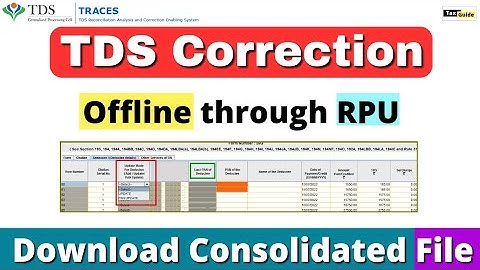 How to file TDS correction offline | TDS Return correction offline 2023 | Download consolidated file