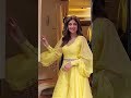 Shilpa shetty in yellow gown snapped outside the set of indias got talent