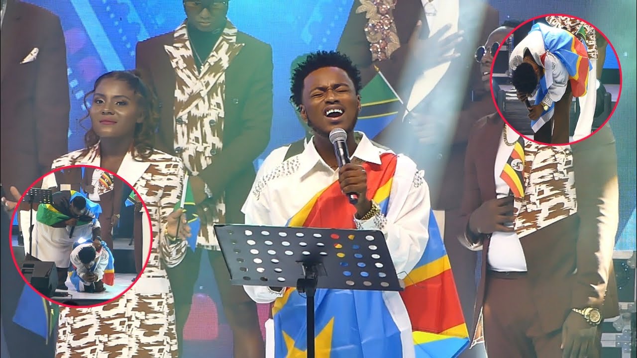 MOSES LUCA ALIVYOMWAGA MACHOZI JUKWAANI KUOMBEA KWAO CONGO NA KUIMBA WAHANGA WA VITA KWAO