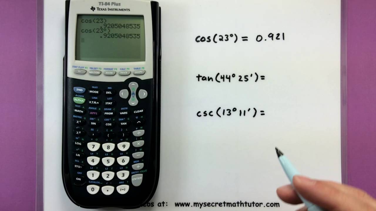 how to solve trig equations on a calculator