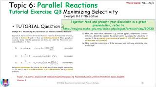 Tutorial 3: Maximizing The Selectivity for The Trambouze Reactions