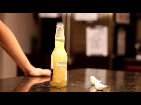 supercooled beer freezes