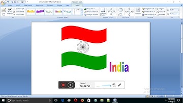 Make INDIA Flag using shape in MS word