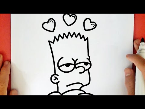 Como desenhar o Bart Simpson triste passo a passo e fácil. 