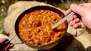 Ultimate Outdoor Spaghetti Recipe | Relaxing ASMR Cooking