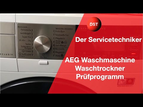 AEG Waschmaschine Waschtrockner Prüfprogramm und Fehlerspeicher auslesen Touch Display