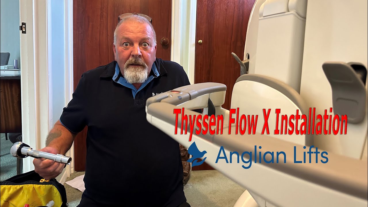 Thyssen Flow X curved stairlift installation