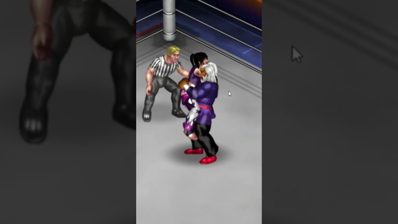 Fire Pro wrestling World - Gen of SFA bearhugs Juri till she quits
