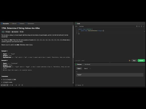 Day 45 | Daily LeetCode Challenge | Problem 1704 | Determine if String Halves Are Alike