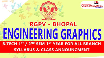 Syllabus | Engineering Graphics / Engineering Drawing (ED) RGPV B.Tech 1st Year 1st Sem Syllabus
