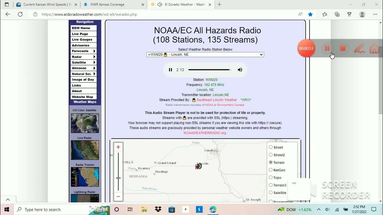 Noaa weather radio station Wxm 20 Lincoln NE YouTube