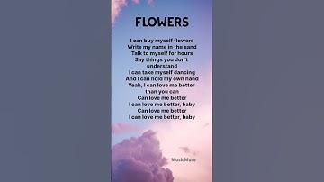 Thumbnail of Flowers - Miley Cyrus lyrics #lyrics #lyricvideo