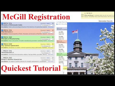 McGill REGISTRATION FASTEST WALKTHROUGH | Quick & Easy
