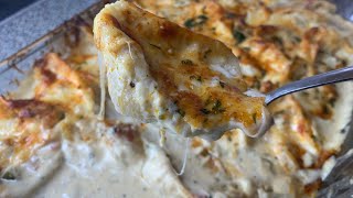 THE BEST CHICKEN STUFFED SHELLS YOU WILL EVER EAT! | HOW TO MAKE| CHEESE PULL