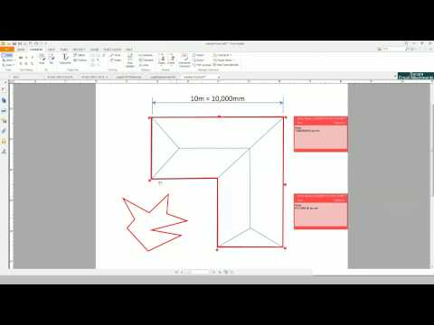 How to Calculate a Roof catchment Area from a PDF file