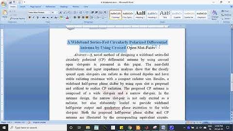 A Wideband Series-Fed Circularly Polarized Differential Antenna by Using- IEEE PROJECTS 2020-2021