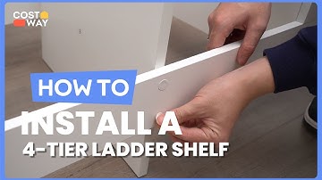 How to Install the Ladder Shelf with Solid Frame and Anti-toppling Device | JV10533 #costway #howto