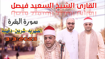 القارئ الشيخ السعيد فيصل 🎙📺سورة البقرة رائعه من الضهريه-شربين-دقهلية3-3-2023